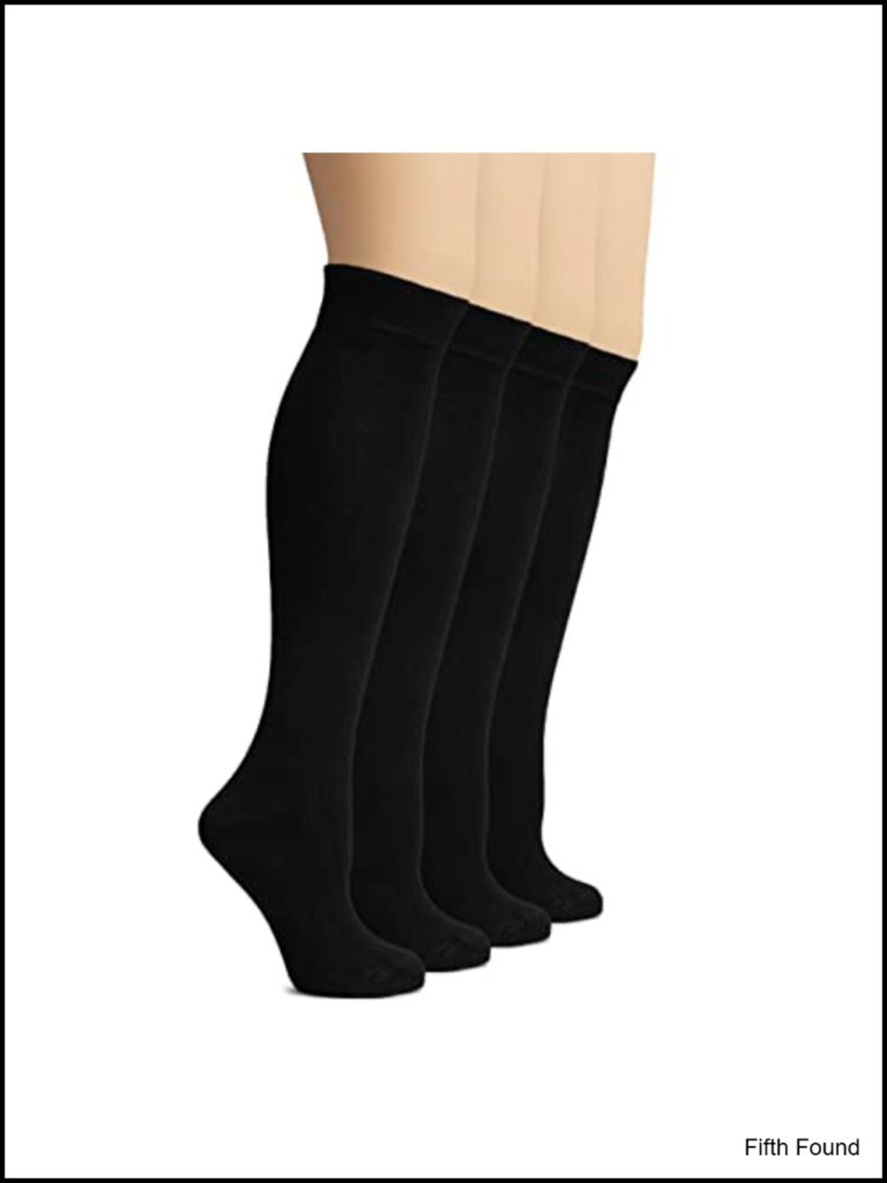 Women's Rayon from Bamboo Knee High Socks Comfort Seam Dress Socks 4 Pairs